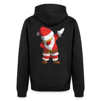 T-shirt Danse de Noël Drôle Danse de Noël - Veste à capuche bio Premium Unisexe - noir - Dos - Nico (187cm)