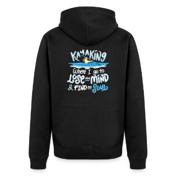 Le kayak me détend - Veste à capuche bio Premium Unisexe - noir - Dos - Nico (187cm)