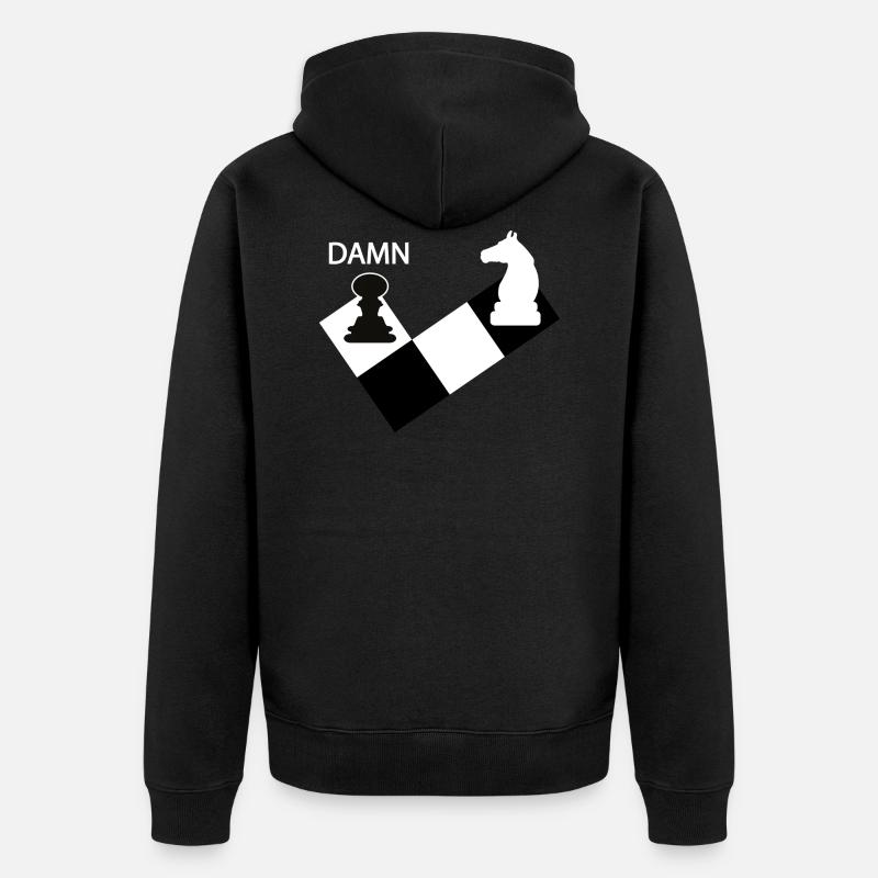 Schach - Unisex Premium Bio Zip Hoodie - Schwarz