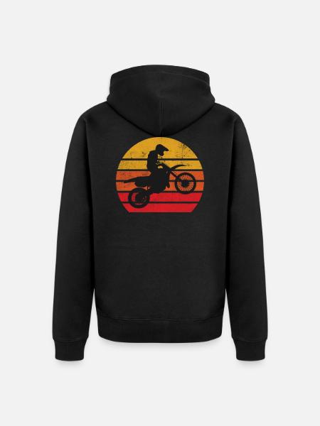 motocross - Veste à capuche bio Premium Unisexe - noir