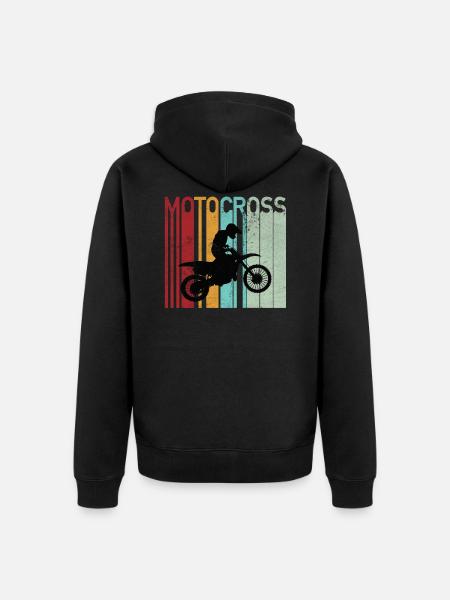 Motocross motorcross - Unisex Premium Organic Zip Hoodie - black