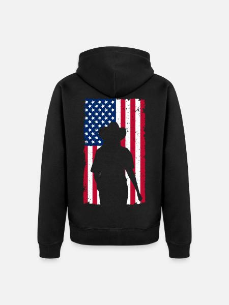 Line dance flag - Unisex Premium Organic Zip Hoodie - black