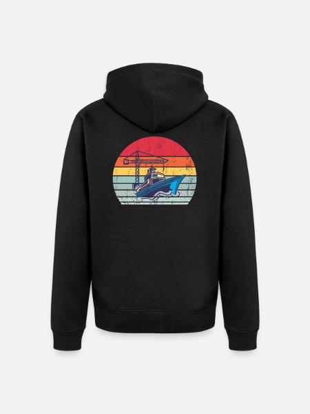 Ship in the sea - Unisex Premium Organic Zip Hoodie - black