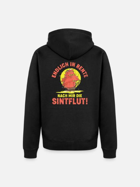 ENDLICH IN RENTE - Unisex Premium Bio Zip Hoodie - Schwarz