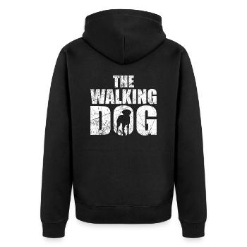 The Walking Dog - Unisex Premium Bio Zip Hoodie - Schwarz - Hinten - Nico (187cm)