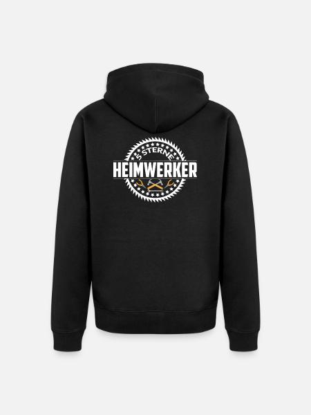 5 STERNE HEIMWERKER - Unisex Premium Bio Zip Hoodie - Schwarz