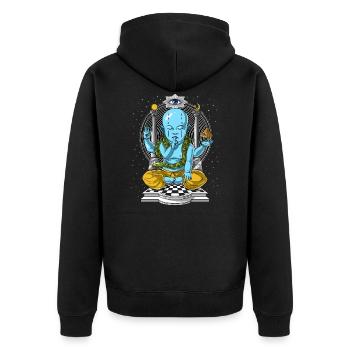 Shiva Psychedelic Meditation - Veste à capuche bio Premium Unisexe - noir - Dos - Nico (187cm)