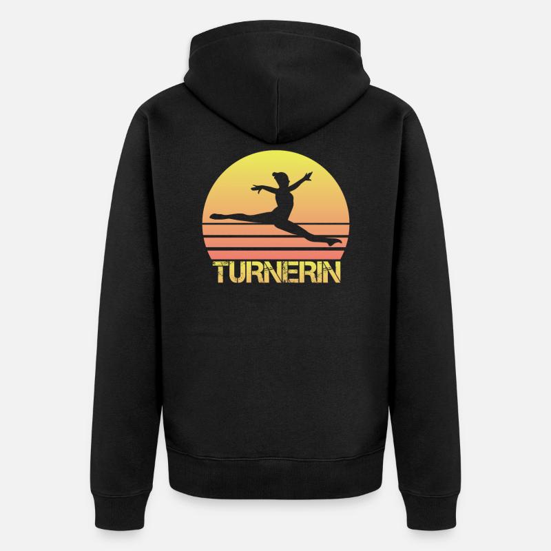 TURNERIN - Unisex Premium Bio Zip Hoodie - Schwarz