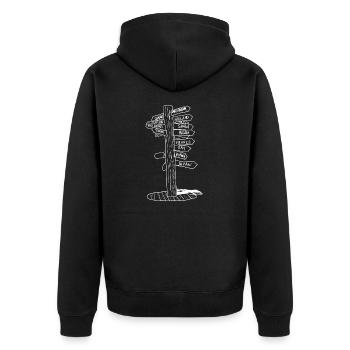 Travel vacation trip camping - Unisex Premium Organic Zip Hoodie - black - Back - Nico (187cm)