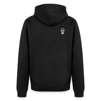 Punk - Unisex Premium Bio Zip Hoodie - Schwarz - Hinten - Nico (187cm)