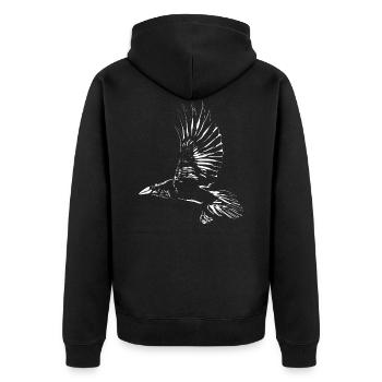 Corbeau - Veste à capuche bio Premium Unisexe - noir - Dos - Nico (187cm)