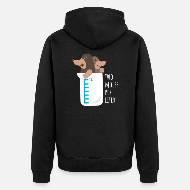 2 Moles Par Litre - Veste à capuche bio Premium Unisexe - noir