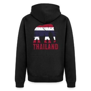 La Thaïlande - Veste à capuche bio Premium Unisexe - noir - Dos - Nico (187cm)