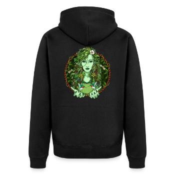 végétal d’Ayahuasca - Veste à capuche bio Premium Unisexe - noir - Dos - Nico (187cm)