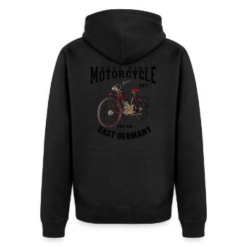 Moped DDR SR 1 from Suhl Motorcycle East Germany - Unisex Premium Organic Zip Hoodie - black - Back - Nico (187cm)
