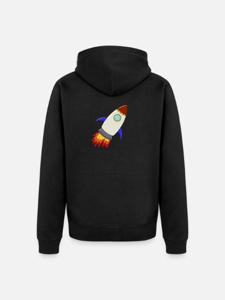 fusée - Veste à capuche bio Premium Unisexe - noir