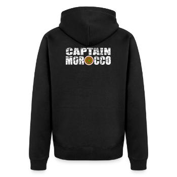 RIF Amazigh, Maroc, Berbère, Maroc, Nador, Maroc - Veste à capuche bio Premium Unisexe - noir - Dos - Nico (187cm)