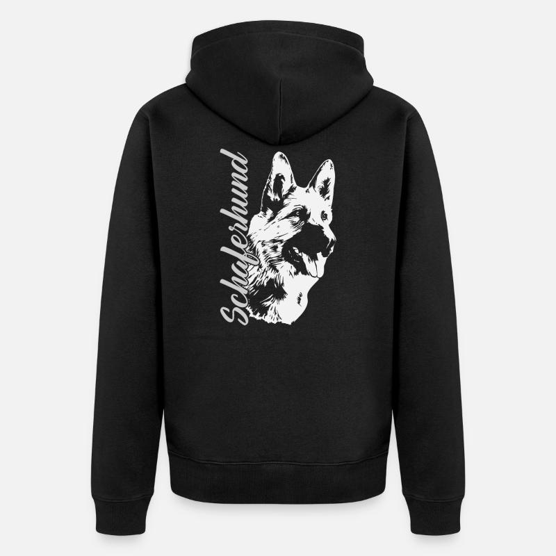 chien de berger - Veste à capuche bio Premium Unisexe - noir