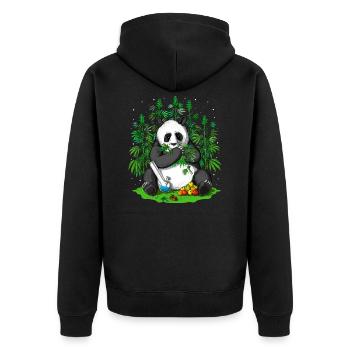 Panda Hippie Weed - Veste à capuche bio Premium Unisexe - noir - Dos - Nico (187cm)