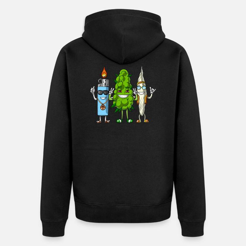 Joint de briquet Weed Bud - Veste à capuche bio Premium Unisexe - noir