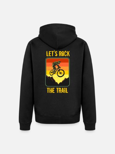 Downhill - Unisex Premium Organic Zip Hoodie - black