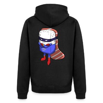 Super Sushi Nigiri Maki Cuisine japonaise - Veste à capuche bio Premium Unisexe - noir - Dos - Nico (187cm)
