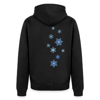 Étoiles de neige, flocons de neige - Veste à capuche bio Premium Unisexe - noir - Dos - Nico (187cm)
