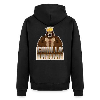 gang de roi gorille - Veste à capuche bio Premium Unisexe - noir - Dos - Nico (187cm)