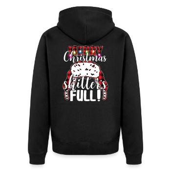 Joyeux Noël Shitter’s Full - Veste à capuche bio Premium Unisexe - noir - Dos - Nico (187cm)