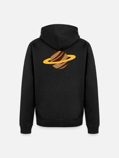 Planète Saturne / Planète Saturne / Planète Saturne - Veste à capuche bio Premium Unisexe - noir
