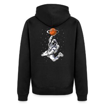 Joueur de basket- astronaute - Veste à capuche bio Premium Unisexe - noir - Dos - Nico (187cm)