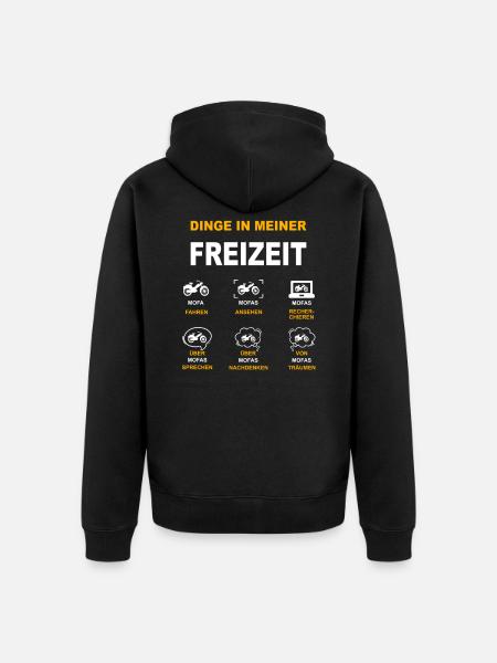 Mofa Moped Mofafahrer Mopedfahrer Mopeds Mokick - Unisex Premium Bio Zip Hoodie - Schwarz