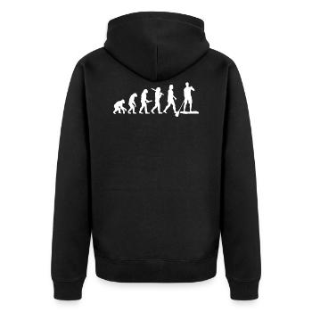 Evolution Standup Paddling Stand-up Paddling Gift - Unisex Premium Organic Zip Hoodie - black - Back - Nico (187cm)