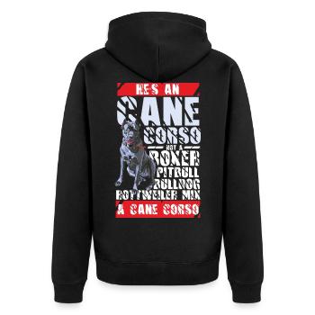 Cane Corso Confondant race de chien - Veste à capuche bio Premium Unisexe - noir - Dos - Nico (187cm)
