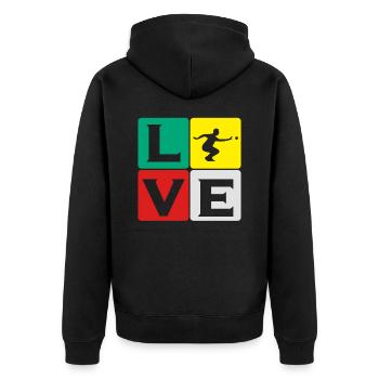 Boule Petanque Boccia Boule Player Boules Ball - Unisex Premium Organic Zip Hoodie - black - Back - Nico (187cm)