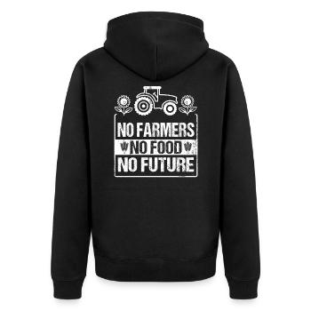 Agriculteur Farmer Moisson No Farmer No Food No Future - Veste à capuche bio Premium Unisexe - noir - Dos - Nico (187cm)