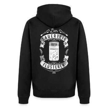 Sauerteig Flüsterer I Sauerteigstarter I Brot - Unisex Premium Bio Zip Hoodie - Schwarz - Hinten - Nico (187cm)