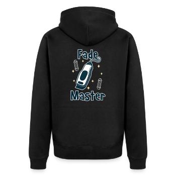 Barber Hairdresser Hair Cutting Beard Trimming - Unisex Premium Organic Zip Hoodie - black - Back - Nico (187cm)