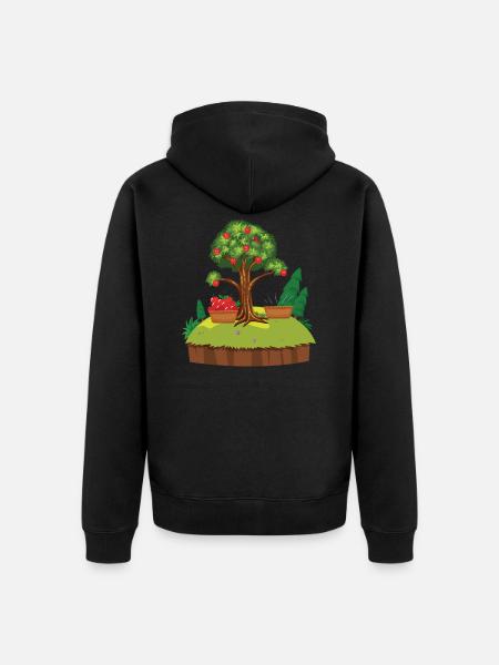 The Apple Tree - Unisex Premium Organic Zip Hoodie - black