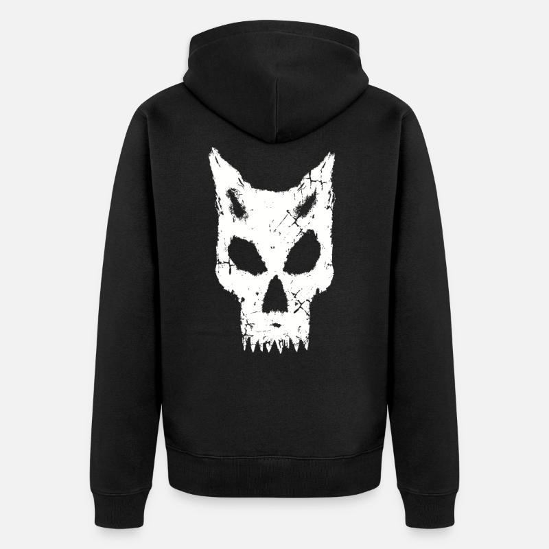 Wolf Logo - Unisex Premium Bio Zip Hoodie - Schwarz