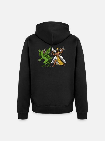 Tiamat And Marduk Sumerian Mythology - Unisex Premium Organic Zip Hoodie - black