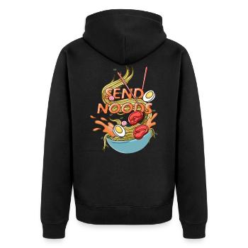 Envoyer des nouilles Ramen - Veste à capuche bio Premium Unisexe - noir - Dos - Nico (187cm)