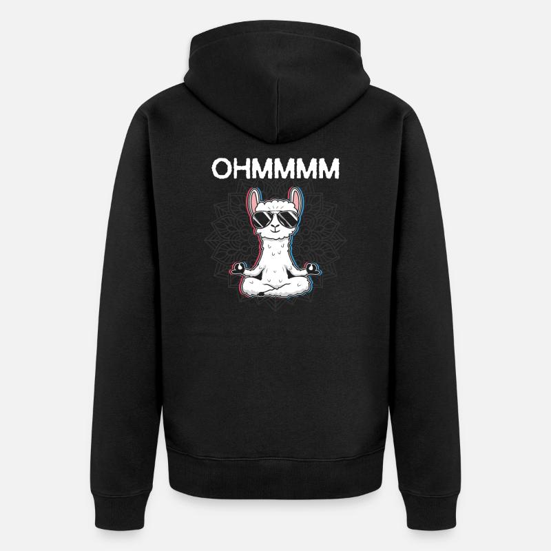 OHMMM Meditation Lama yoga - Veste à capuche bio Premium Unisexe - noir