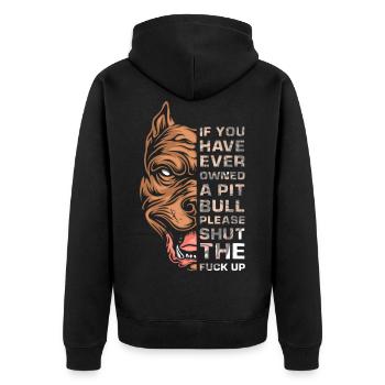 Pitbull Amoureux des chiens - Veste à capuche bio Premium Unisexe - noir - Dos - Nico (187cm)