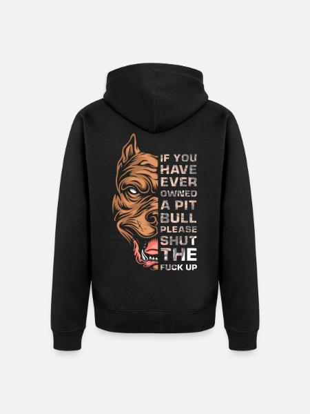 Pitbull dog lovers - Unisex Premium Organic Zip Hoodie - black