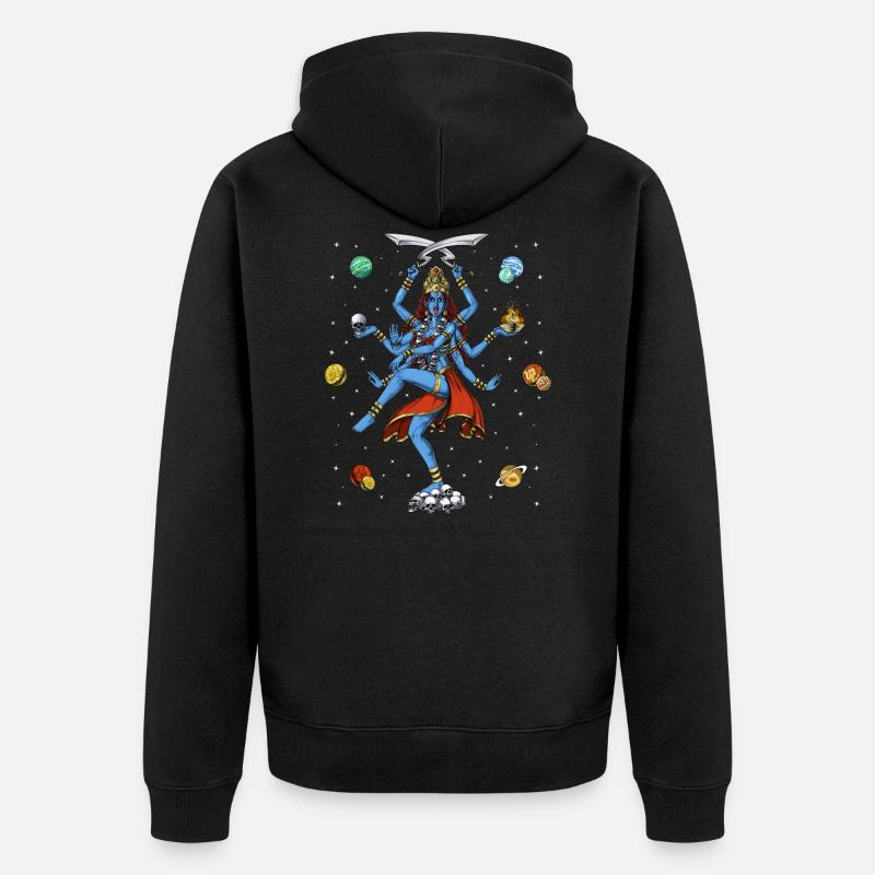 Déesse hindoue Kali - Veste à capuche bio Premium Unisexe - noir