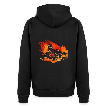 Go Kart Go-Kart Kart Driver Kids Go-Kart - Veste à capuche bio Premium Unisexe - noir - Dos - Nico (187cm)