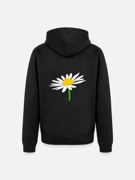 Margarites rose - Unisex Premium Organic Zip Hoodie - black