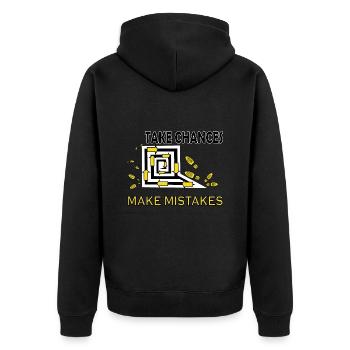 Apprenez des erreurs - Veste à capuche bio Premium Unisexe - noir - Dos - Nico (187cm)