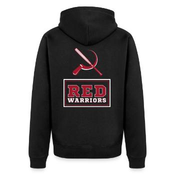 Red Warriors Logo2 - Veste à capuche bio Premium Unisexe - noir - Dos - Nico (187cm)